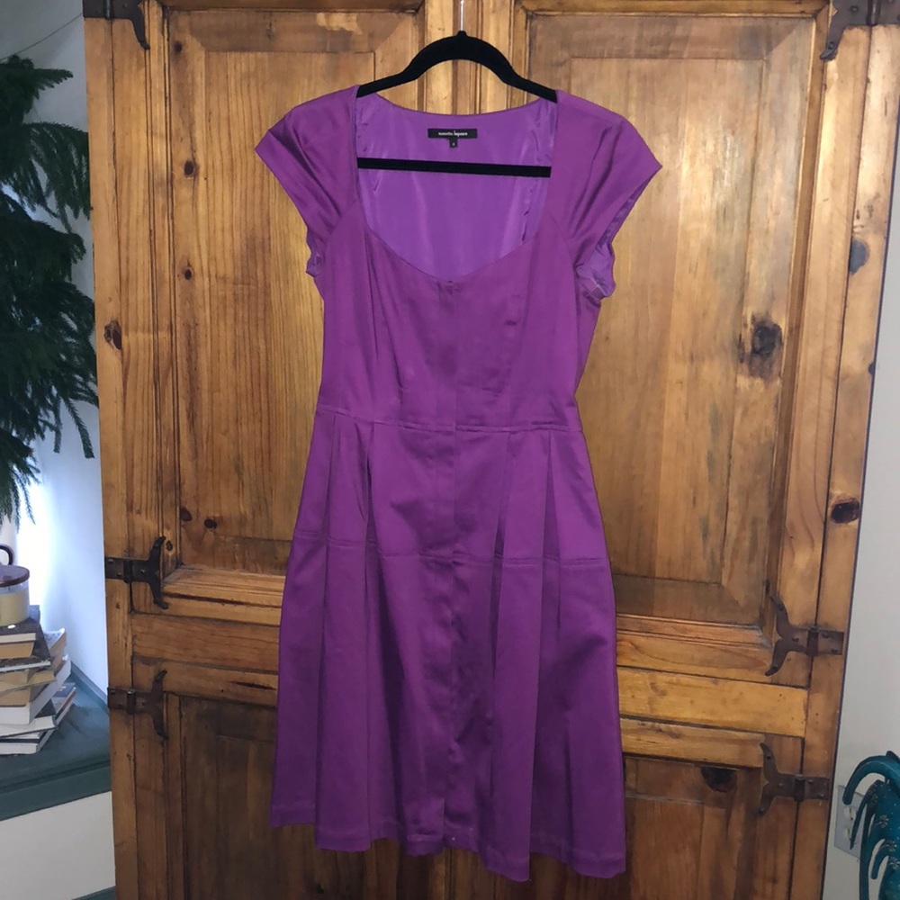 Nanette Lepore purple fit and flare dress